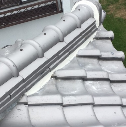 漆喰　部分補修　詰め直し